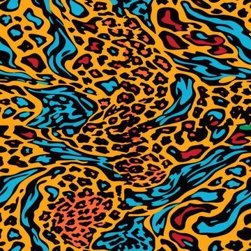 Leopard Skin Texture Pattern print,animal leather seamless design. Illustrazione stock