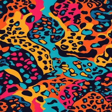 Leopard Skin Texture Pattern print,animal leather seamless design. Stock Illustration