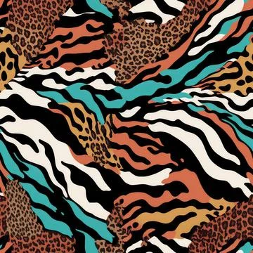 Leopard Skin Texture Pattern print,animal leather seamless design. Stock Illustration