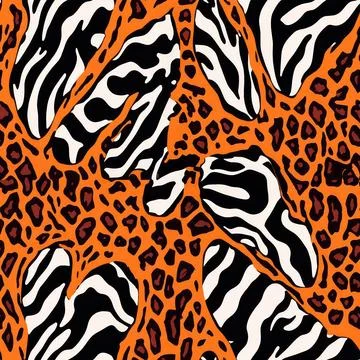 Leopard Skin Texture Pattern print,animal leather seamless design. Stock Illustration