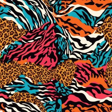 Leopard Skin Texture Pattern print,animal leather seamless design. Stock Illustration