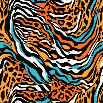 Leopard Skin Texture Pattern print,animal leather seamless design. Stock Illustration