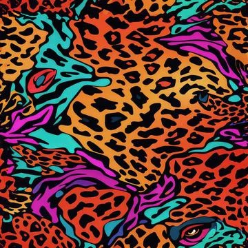 Leopard Skin Texture Pattern print,animal leather seamless design. イラスト素材