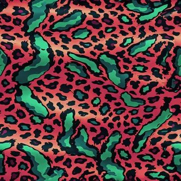 Leopard Skin Texture Pattern print,animal leather seamless design. Stock Illustration