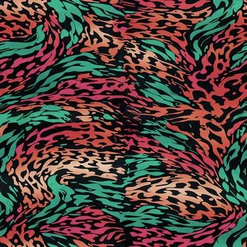 Leopard Skin Texture Pattern print,animal leather seamless design. Stock Illustration