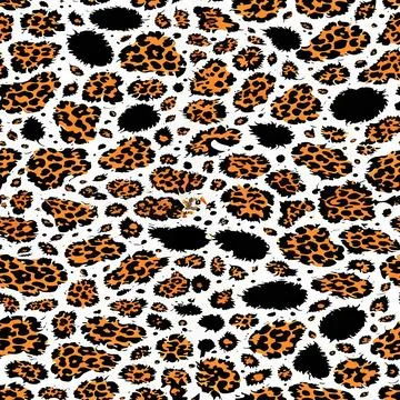 Leopard Skin Texture Pattern print,animal leather seamless design. Stock Illustration
