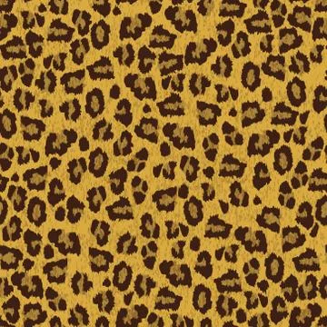 Leopard skin texture. Vector seamless pattern Stock Illustration