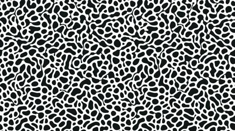Leopard spot reaction diffusion texture in black and white. Stock Illustration
