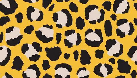 Leopard stains seamless pattern. Wild big cat spots Stock Illustration