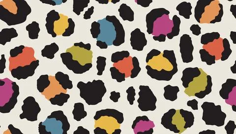 Leopard stains seamless pattern. Wild big cat spots Illustration