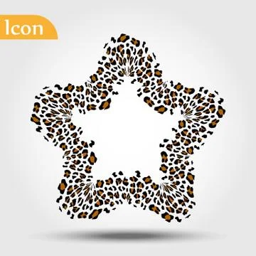 Leopard star, Star with leopard style. vector illustration イラスト素材