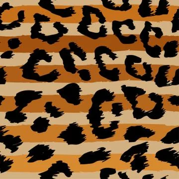 Leopard strapes pattern design Illustrazione stock