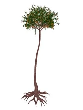 Lepidodendron prehistoric tree. Stock Illustration