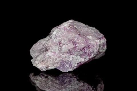 Lepidolite on dark background 库存照片