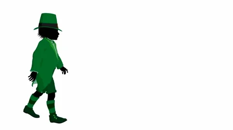 Leprechaun boy walking 動画素材 1103407