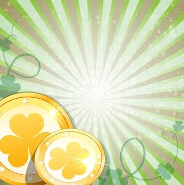Leprechaun coins Stock Illustration