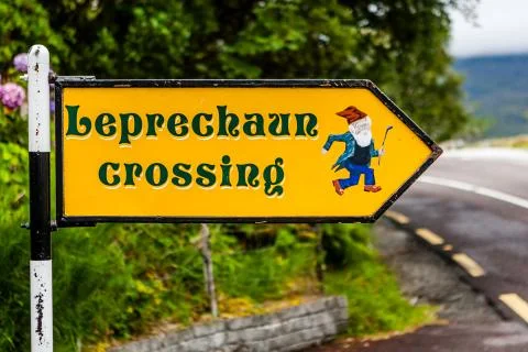 Leprechaun crossing Stock Photos