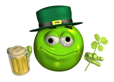 Leprechaun Emoticon Stock Illustration