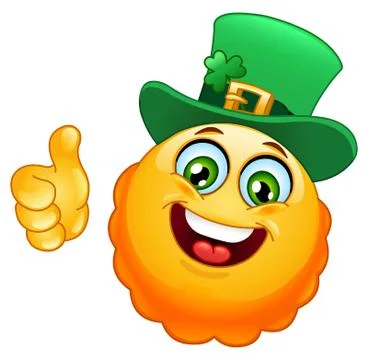 Leprechaun emoticon Stock Illustration