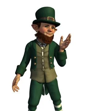 Leprechaun Greeting Stock Illustration