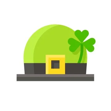 Leprechaun hat icon, Saint patrick's day related vector Stock Illustration