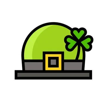 Leprechaun hat icon, Saint patrick's day related vector Stock Illustration