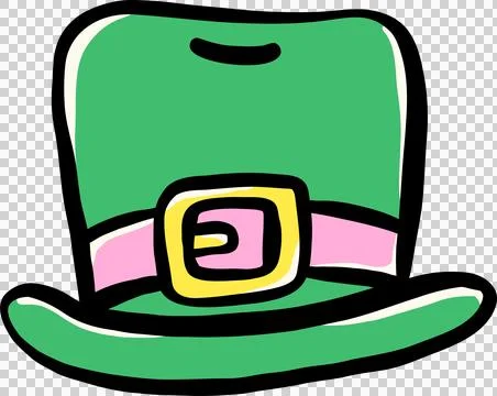 Leprechaun Hat St Patrick Day Cartoon Hand Drawn Stock Illustration