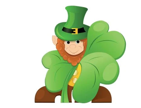 Leprechaun  or gnome  on patrick day Stock Illustration