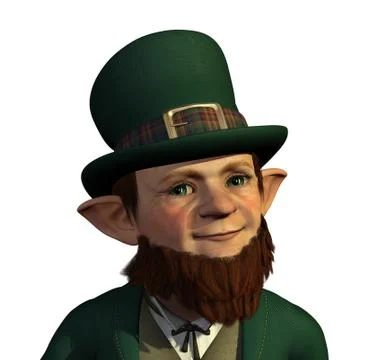 Leprechaun Portrait Stock Illustration