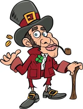 Leprechaun presenting Stock Illustration