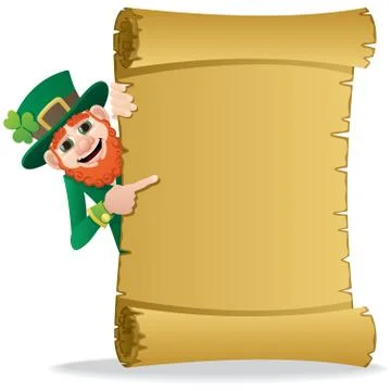 Leprechaun Scroll Stockillustratie