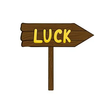 Leprechaun sign pointer to lucky place in cartoon style isolated on white bac Stock Illustration