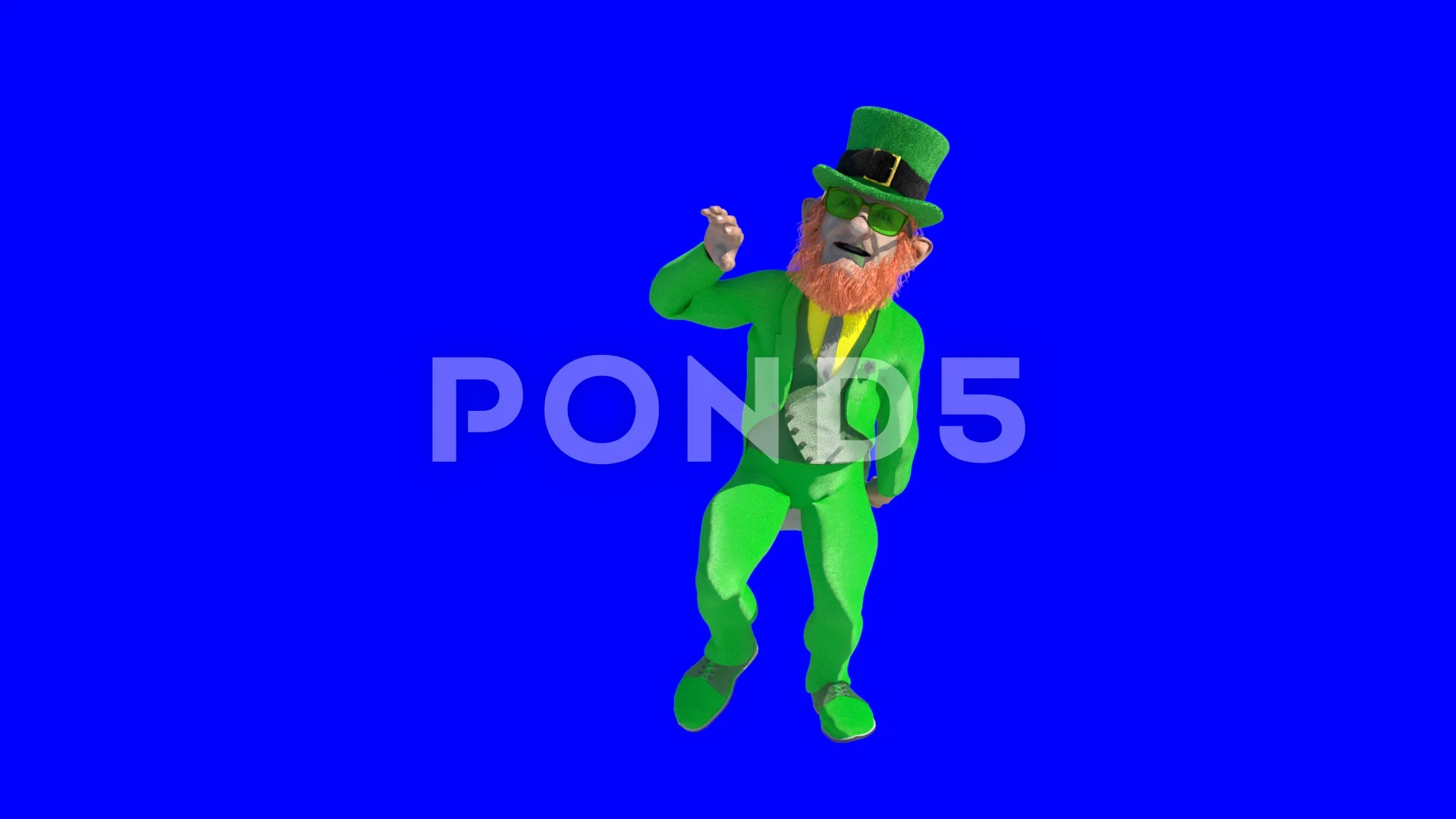 Leprechaun sign for st patricks day render 3d background, image size:1920x1080