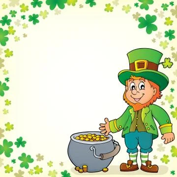 Leprechaun theme image Stock-Illustration