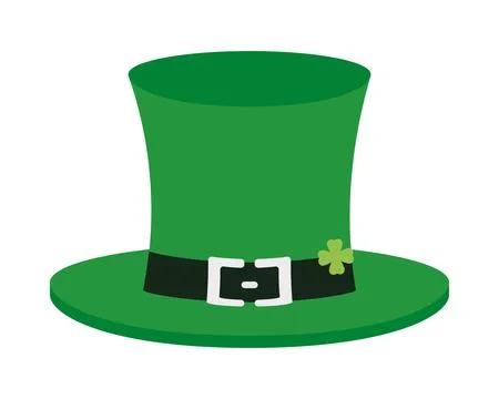 Leprechaun tophat with clover Stock Illustration