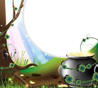 Leprechaun's treasure Stock Illustration