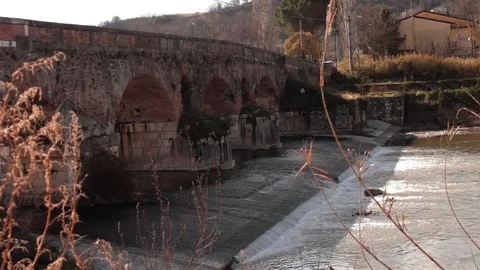 The Leproso bridge in Benevento Stock Footage 125555406