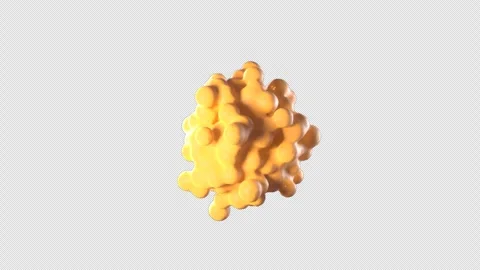 Leptin Satiety Hormone Molecule 3D Medical Animation – Molecular Visualization Stock Footage 344400215