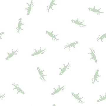 Leptoceratops dinosaur glyph vector seamless pattern sign Stock Illustration