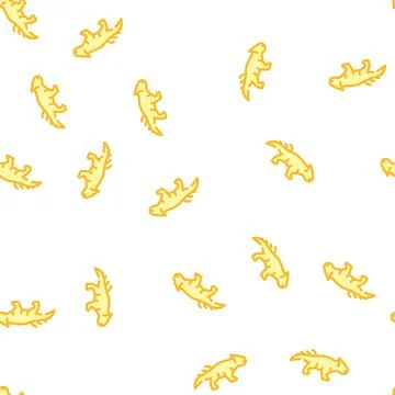 Leptoceratops dinosaur vector seamless pattern sign Stock Illustration