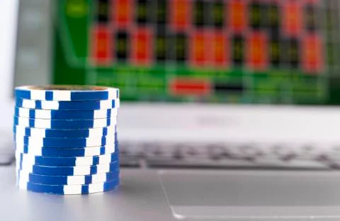 Leptop gamble Stock Photos