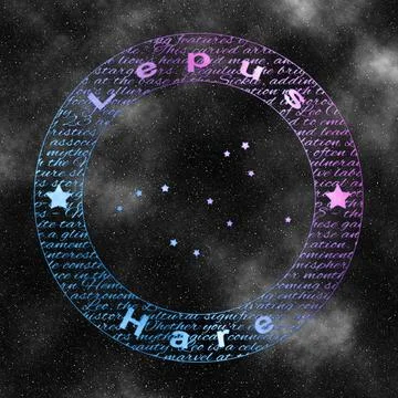 Lepus Constellation, Hare Constellation Stock Illustration