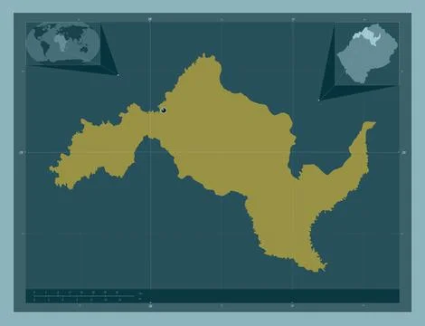 Leribe, Lesotho. Solid color shape Stock Illustration