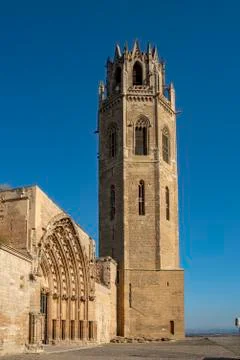 Lerida, Spain gothic cathedral Stock Photos