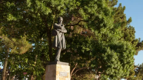 Lermontov monument hyperlapse 库存影片 24770655