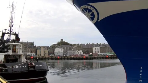 Lerwick Shetland Islands capital Stock Footage