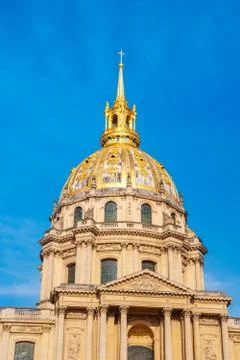 Les Invalides is a complex of museums and monuments in Paris, military histor Stock Photos