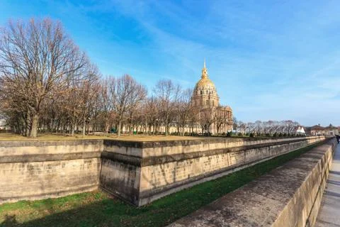 Les Invalides is a complex of museums and monuments in Paris, military histor Stock Photos