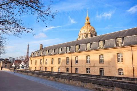 Les Invalides is a complex of museums and monuments in Paris, military histor Stock Photos