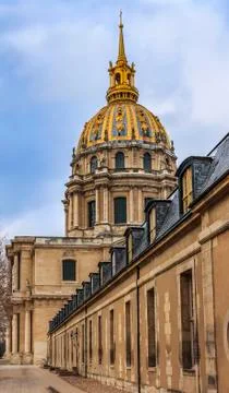 Les Invalides, complex of museums and monuments in Paris, France is the buria 库存照片